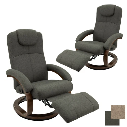 RecPro Charles 28" RV Euro Chair Recliner RV Furniture Fossil Cloth 2-Pack