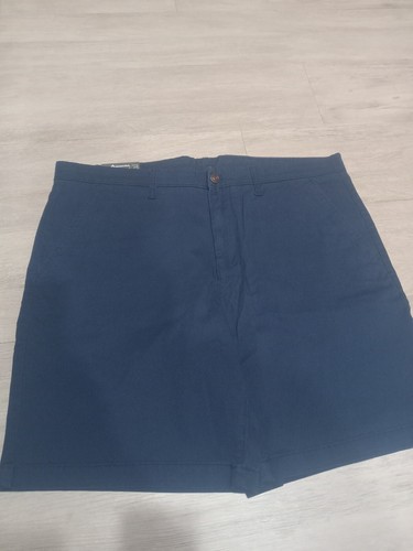 Mens Navl Blue Flat Front Khaki Shorts Size 38W New With Tags - Picture 2 of 8