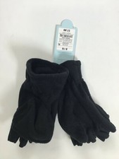 Boys Cat Jack Black Fingerless Flip Fleece Mittens Size 8-16 NEW NWT