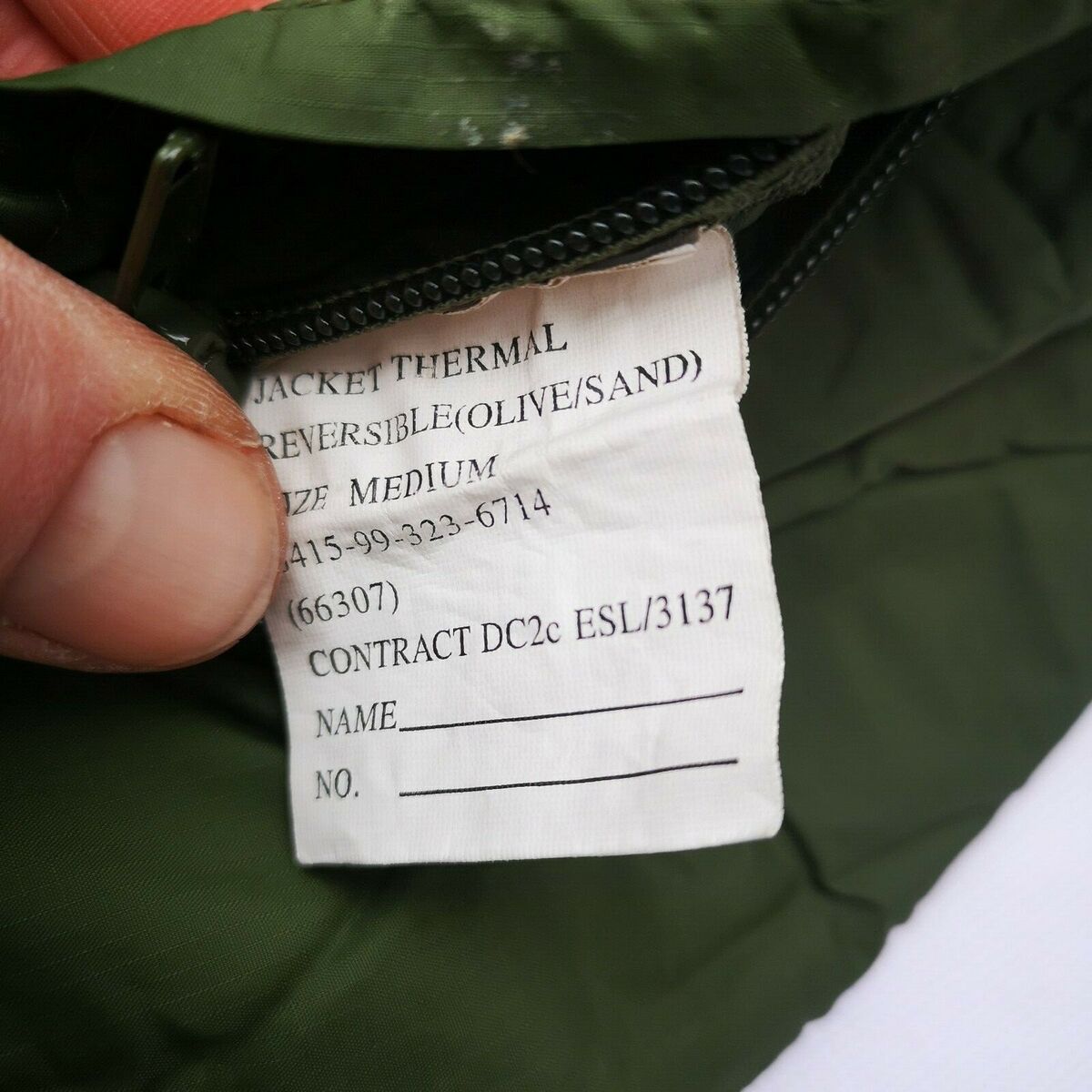 Softie Jacket Thermal Reversible Olive/Sand Fishing Warm Softie Jacket Thermal Reversible Olive/Sand Fishing Warm