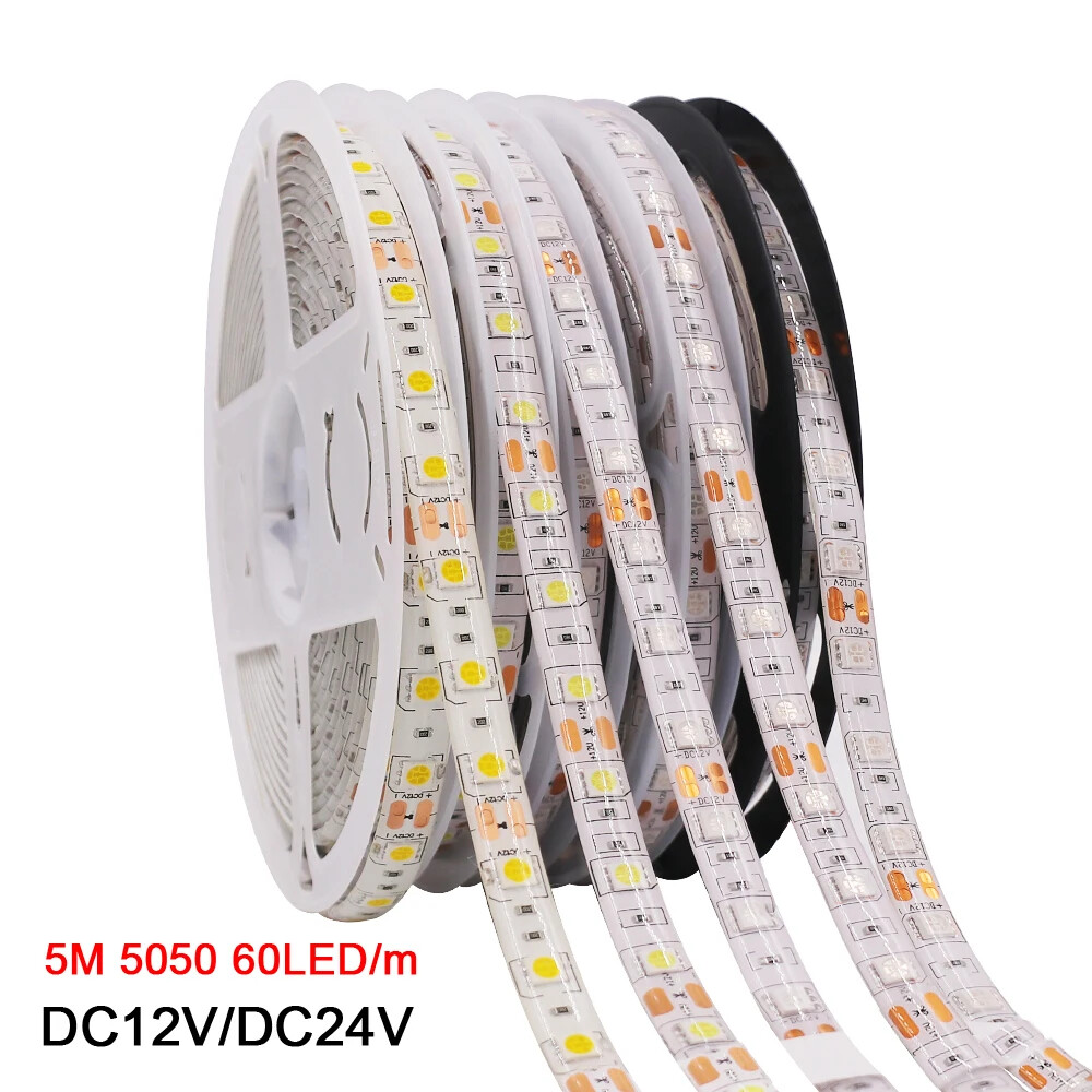 LED Streifen 24V RGBW 5m – 60 LED/m, Kürzbar, Mit Kaltweiß & Warmweiß, IP20