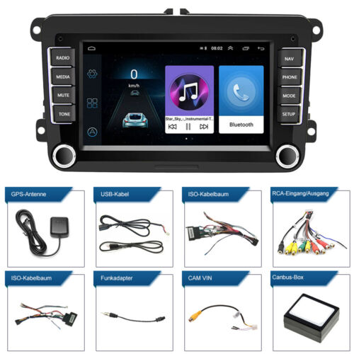 7" 2Din Autoradio Android 13.0 GPS Navi BT WIFI Für VW GOLF V Touran Caddy Polo - Bild 12 von 12