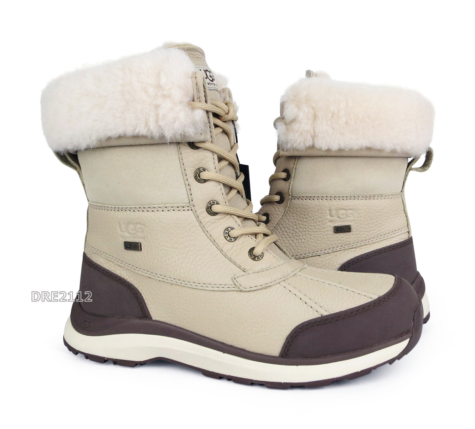 Botas de piel de cuero de arena UGG Adirondack III para mujer talla 5,5 *NUEVAS*