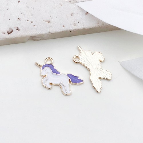 10pcs Purple Charms Enamel Pendant For Jewelry Making Handmade Necklace Bracelet - Picture 21 of 36
