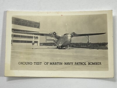 (Ae) VTG FOUND PHOTO Photograph Snapshot Ground Test Martin Navy Patrol Bomber