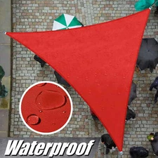 ColourTree Red Triangle Waterproof Sun Shade Sail Canopy Fabric Outdoor Patio