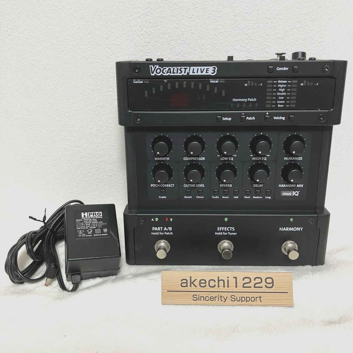 DigiTech Vocalist Live 3 Vocal 2-part Harmony Processor w DigiTech Vocalist Live 3 Vocal 2-part Harmony Processor w