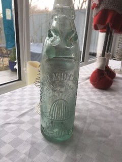 Christmas Pudding pictorial Thacker & Christmas Codd Bottle
