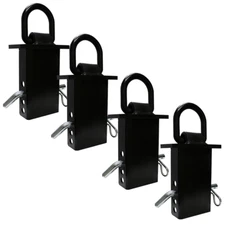 Heavy Duty Trailer Adjustable Stake Pocket D Ring 4 Pack 12,000LBS - Fits 2x4