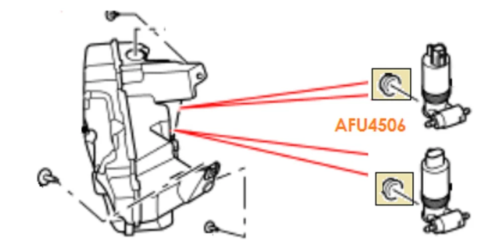 Land Rover LR3 LR4 LR2 Rango Parabrisas Lavadora Bomba Depósito Ojal Nuevo Foto 2 de 2