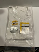 WonderWink Women's Long Knot Button White Lab Coat - 7908 - Size 8 Small