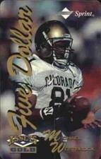 1995 Classic Assets Gold Sprint Phone Cards #8 Michael Westbrook Rookie Redskins