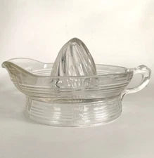 Vintage Antique Hazel Atlas Clear Depression Glass Juice Reamer Citrus Juicer