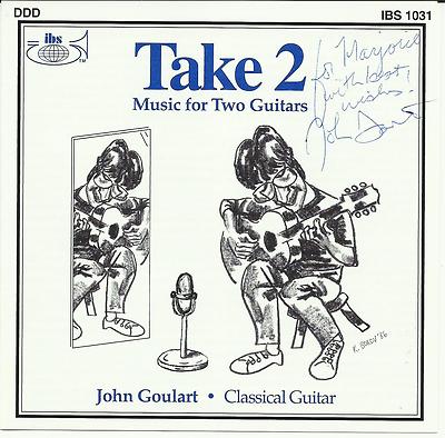 Take 2 (music for 2 guitars) CD signed by John Goulart