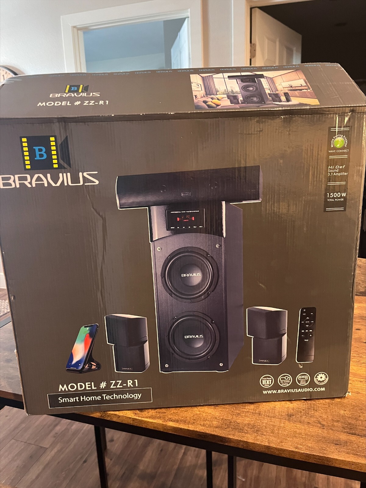 Bravius Audio ZZ-R1 Home Theater System Surround sound and Bluetooth - NEW