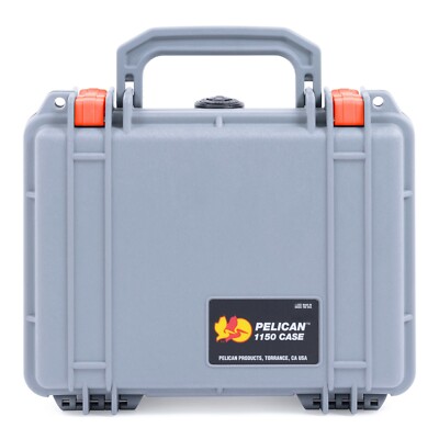Silver & Orange Pelican 1150 case with foam.