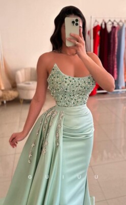 cheap green bridesmaid dresses Fairy Long Modest Green Bridesmaid Dresses 242251311 – TANYA BRIDAL main image 1