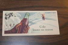 VINTAGE 1947 COCA COLA COKE KNOWS NO SEASON   ADVERTISING BLOTTER