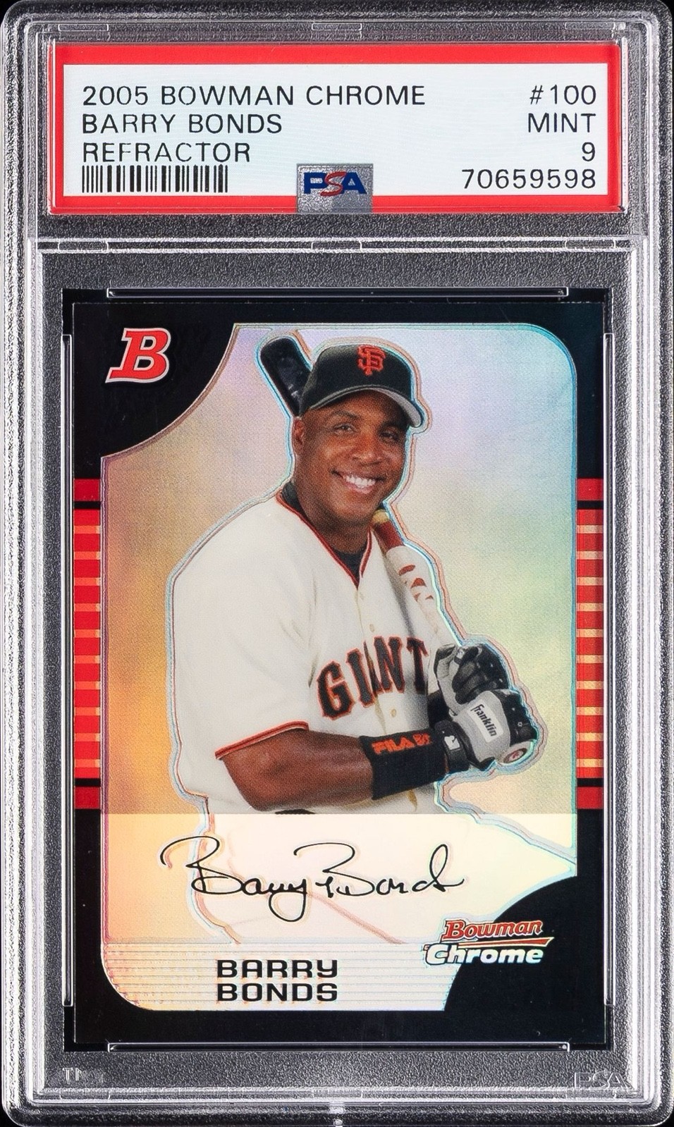 2005 Bowman Chrome - Barry Bonds #100 Refractor PSA 9