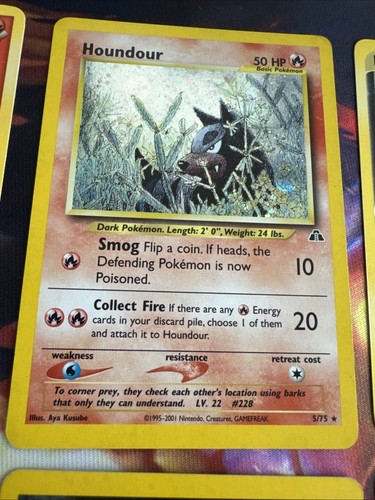 Houndoom Neo Revelation Holo Card 8/64 Lot Houndour 5/75 Vintage MP/HP 35/95 - Picture 11 of 24