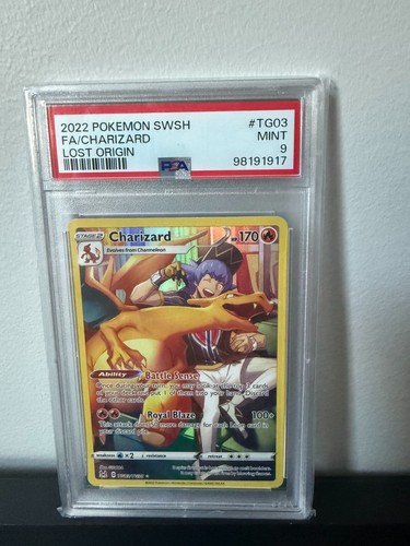 PSA 9 Charizard TG03/TG30 Swsh11: Lost Origin Trainer Gallery Holo