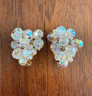 Vintage Juliana D&E Earrings AB Crystal Rhinestone Cha Cha Clip On Gold Plated — photo 1