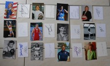 12 autografów (rozmiar KK + zdjęcie 9x13 ) medalistów olimpijskich