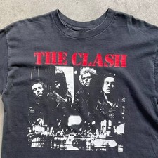 SALE Vtg The Clash Band Music Lover Cotton All Size Unisex Black Tee Shirt