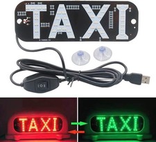 YSY LED Sign Decor, 2 Color Changeable Taxi USB Switch, Red and green