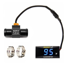 Motorcycle Water Temp Gauge Fahrenheit Display 32 248F Over-Temperature Alert, U