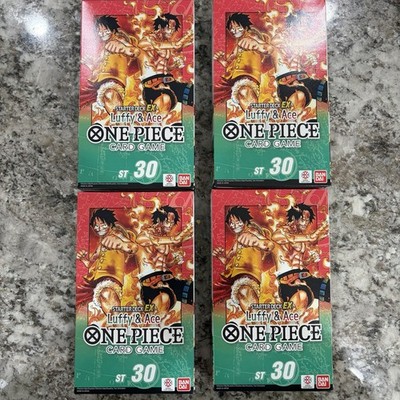 LOT OF 4 DECKS Bandai One Piece Card Game Starter Deck EX Luffy & Ace ST-30