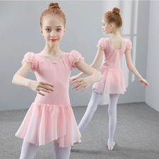 Girls Ballet Dance Leotards Bodysuit Dress Multiple Colors Gymnastics Outfit