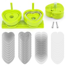 Heart Shaped Button Maker Interchangeable Die Mold 58 MM Slide Rail Pin Press