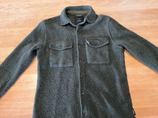 Finisterre The Hegen wool fleece shirt or overshirt mens extra small dark green