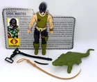 Vintage 1987 Hasbro GI Joe CROC MASTER v1 3.75" Action Figure & File Card Cobra