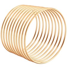 10 Pcs Macrame Rings for Crafts Hoop Brass Wreath Hoops Small Metal