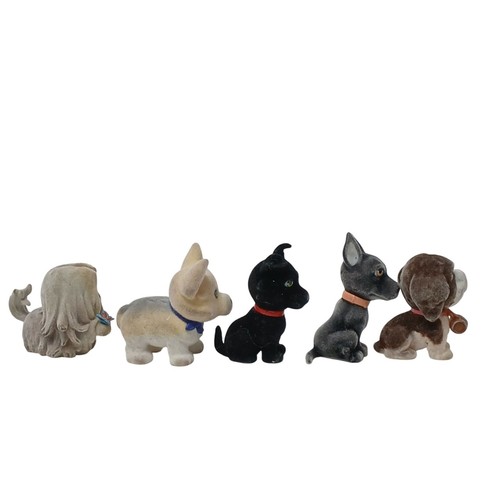 5 Welpen in meiner Tasche süße Mini beflockte Hundefiguren ausdrucksstark #D-23 - Bild 5 von 17