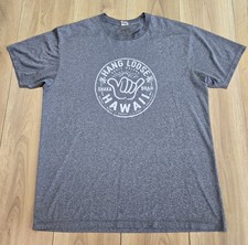 Pacific "Hang Loose Hawaii Shaka Brah" Activewear Shirt Mens Sz Large, Quick Dry