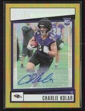 Charlie Kolar 2022 Score #374 Signatures Gold Zone /50