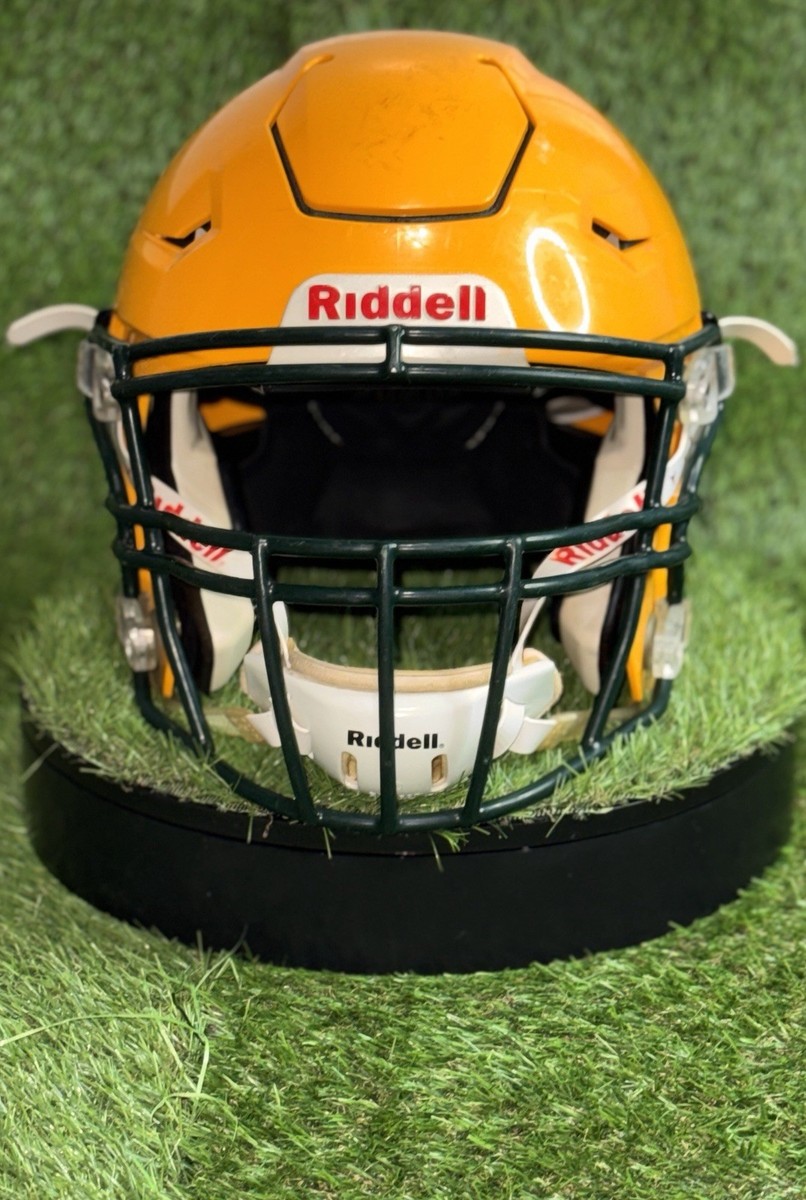 Gold and Green Riddell Speedflex Medium Football Helmet | eBay