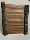 Antique Hungarian Magyar Csiga Borda Handwoven Reed Noodle Board & Wood Sticks — photo 3
