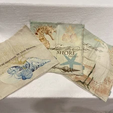 CARRIE HOME Throw Pillow Covers-18X18-Beach Vibes-Woven Fabric-Set of 3-NWOT