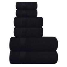 Ultra Soft 6 Pack Cotton Towel Set, Contains 2 Bath Towels 28x55 inch, 2 Hand...