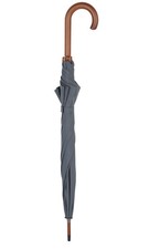 Walking Stick Umbrella with Grey Canopy and Crook Handle