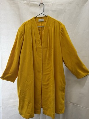 VINTAGE GIVENCHY EN PLUS Yellow Wool Cashmere Coat Jacket Made in West Germany 