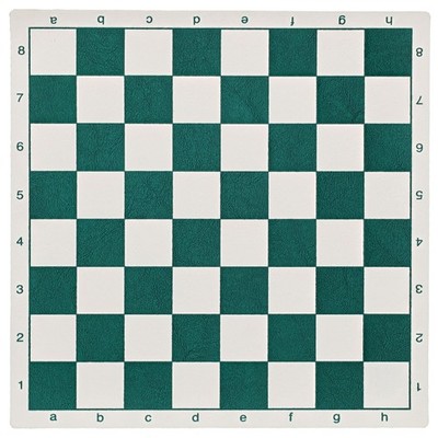 WE Games Roll Up Vinyl Chess Board - Green - 8 in.