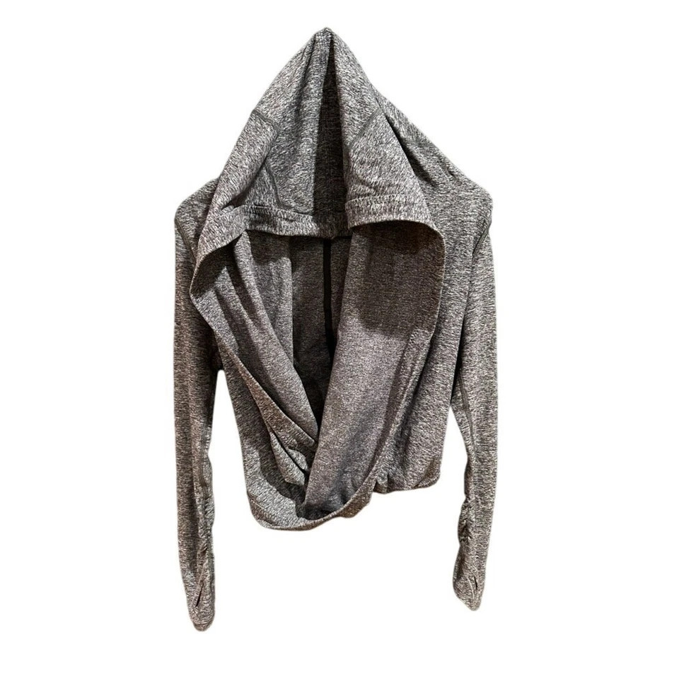 Ivivva by Lululemon Athletic Shrug Heather Grey Wrap Waist Size 12 Girls - Image 3 of 4