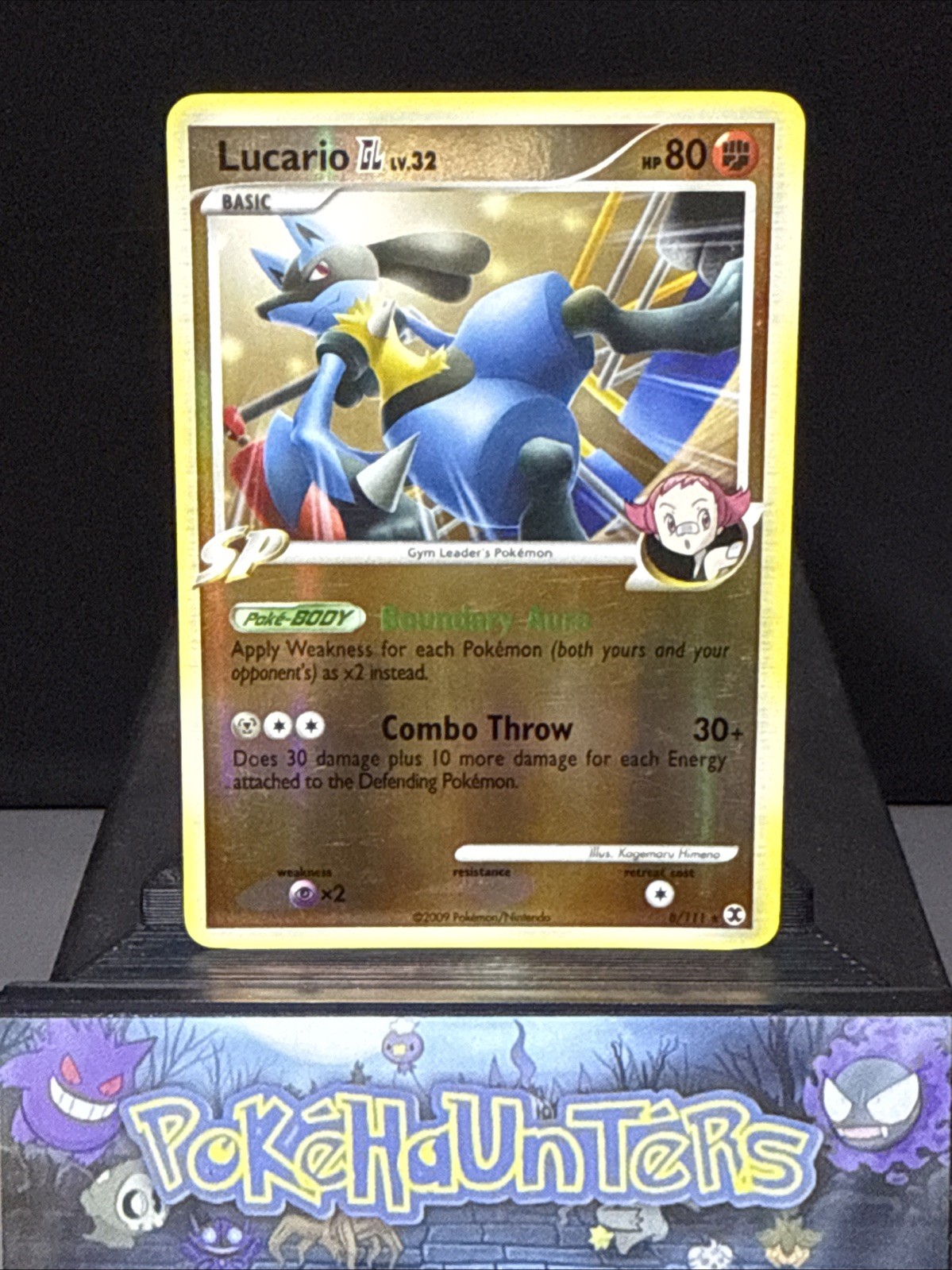 Pokemon Card Lucario GL 8/111 Platinum Rising Rivals Reverse Holo Rare LP