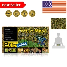 2-Pack Forest Plume Moss, 7 Quarts - Safe, Self-Watering Terrarium Base