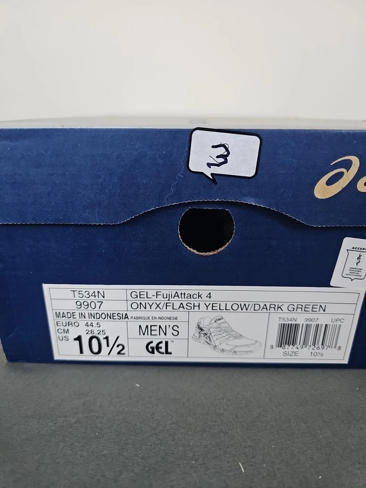 GEL Fuji ONYX/FLASH amarillo verde oscuro de ASICS para hombre T534N 9907 talla 10  Foto 2 de 4